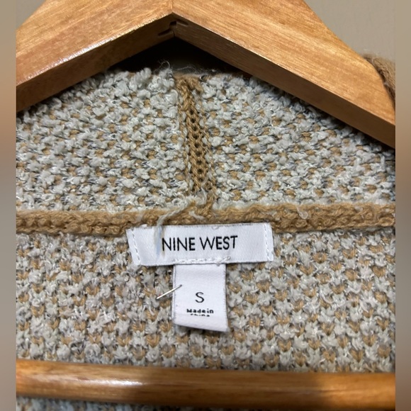 NINE WEST Open Front Cozy Soft Neutral Cardigan - Picture 2 of 6